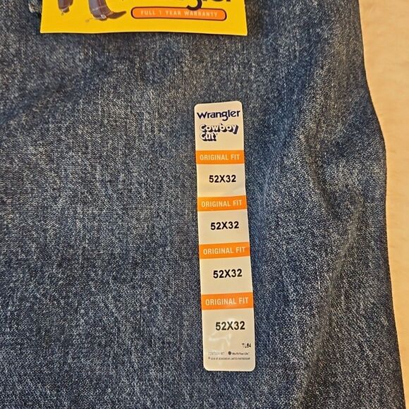 Men's‎ Rigid Wrangler Cowboy Cut 13MWZ Original Fit Jeans - Rigid Indigo 52x32 - Picture 8 of 9